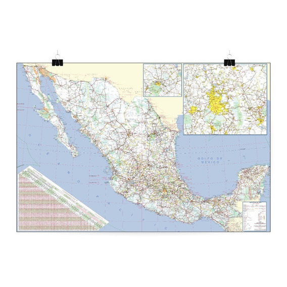 Mapa De La República Mexicana Grande 150x100 Decorativo