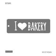 Mil Artes - Stencil I Love Bakery - 4,50 X 14,50cm - St345