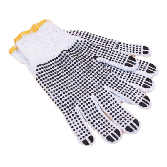 Guantes Hilaza-puntos Pvc Ambas Caras Talla Unica X 6 Pares