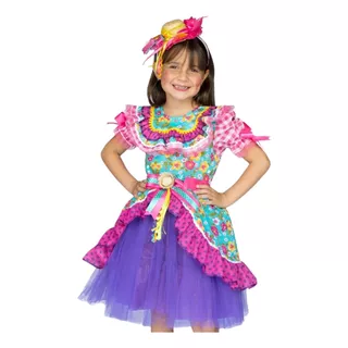 Vestido Infantil Festa Junina Floral Bambolê 759