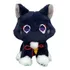 Gato Negro Scaramouche De Peluche Genshin Anime Kawaii 22 Cm