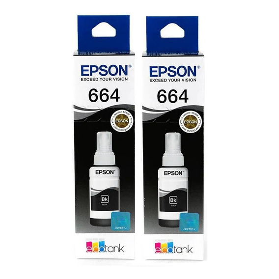 Tintas Epson 664 Para Impresoras L120 L200 L355 L455 L575 X2