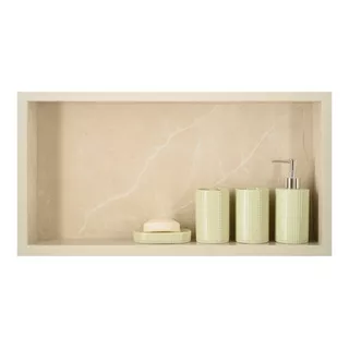 Porta Shampoo Em Porcelanato  P/ Banheiro Box 60x30x10 Cm