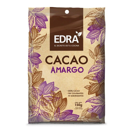 Cacao Amargo Polvo Edra 150g 