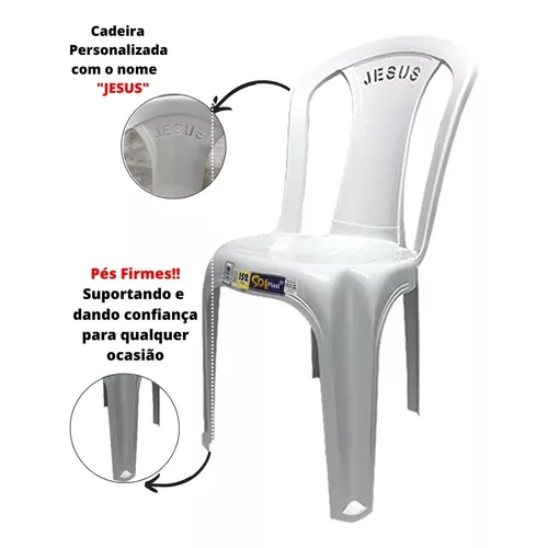 Jogo de Cadeira Solplast jesus (4 cadeiras + 1 Mesa)