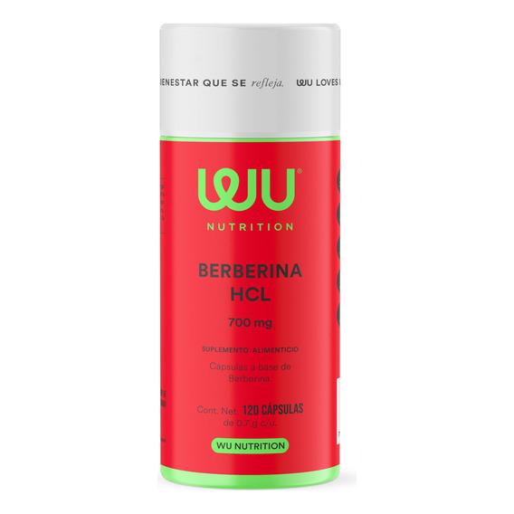 Wu Nutrition® Berberina Hcl | 700mg | 120 Cápsulas