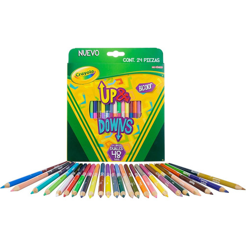 Crayola Up & Downs Lápices De Colores Duales 48 Colores