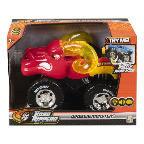 Nikko Road Rippers Monster Truck Wheelie 4x4 Bull Toro Color Rojo Personaje Battering ram