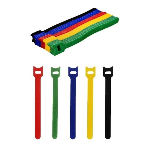 Cintas Velcro Organizador Amarra Cables X50 Und Multicolor