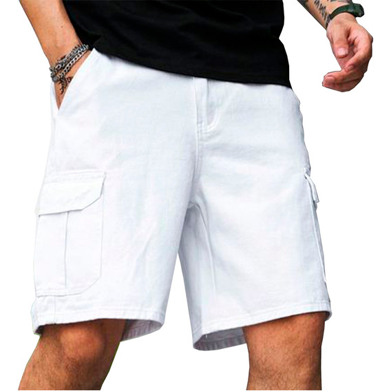 Short Cargo Jeans De Hombre 