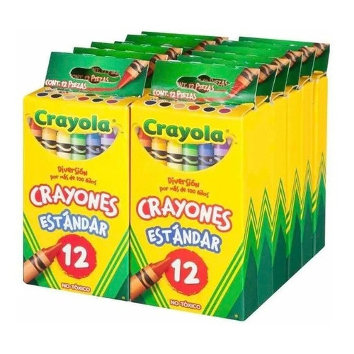 Crayones Crayolas Estandar 12 Paquetes De 12 Piezas Cada Uno