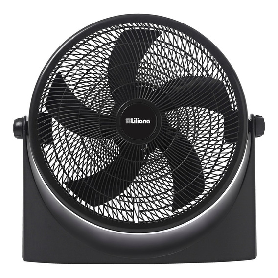 Ventilador de pared y de piso Liliana VTF16P turbo negro con 5 palas, 16" de diámetro 220 V