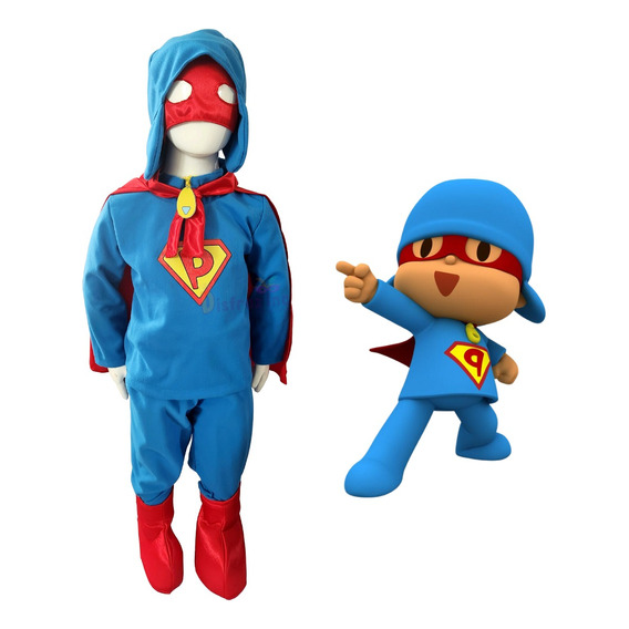 Disfraz Tipo Pocoyo Super Pocoy O Cosplay Superhéroe Bebes Niño