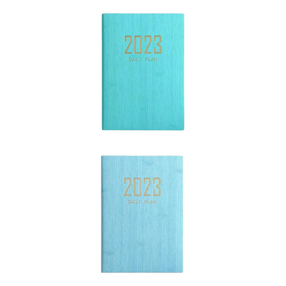 2 Uds Diario A5 Cuaderno Organizador De Verde Azul Claro