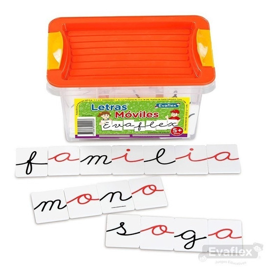 Didactico Letras Móviles 115 Piezas + Caja Plastica