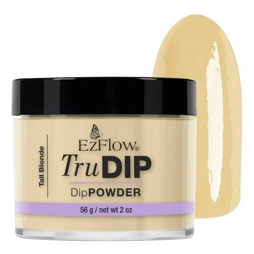 Polvo Trudip Inmersión Para Esmalte Sin Cabina Ezflow 56 Gr Color Tall Blonde (ocre Nude Beige)