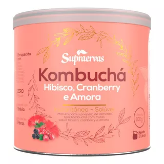 Kombuchá - Hibiscus, Cranberry E Amora 100g Supraervas