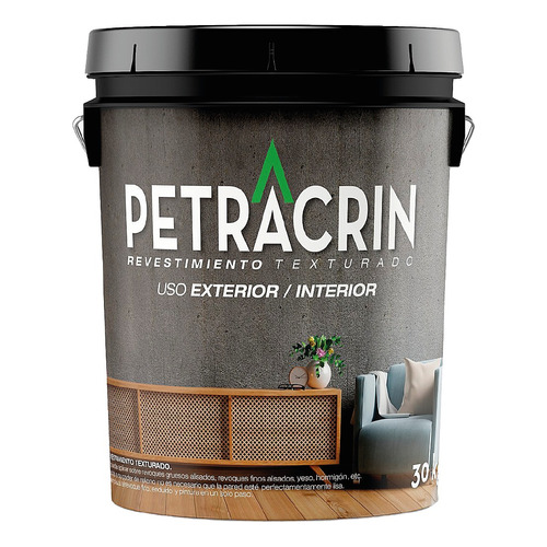 Revestimiento Texturado 30kg Ext / Int Grano Medio Petracrin Color Teja