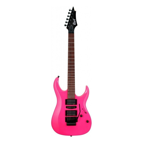Guitarra eléctrica Cort X Series X250 de caoba pink con diapasón de jatoba