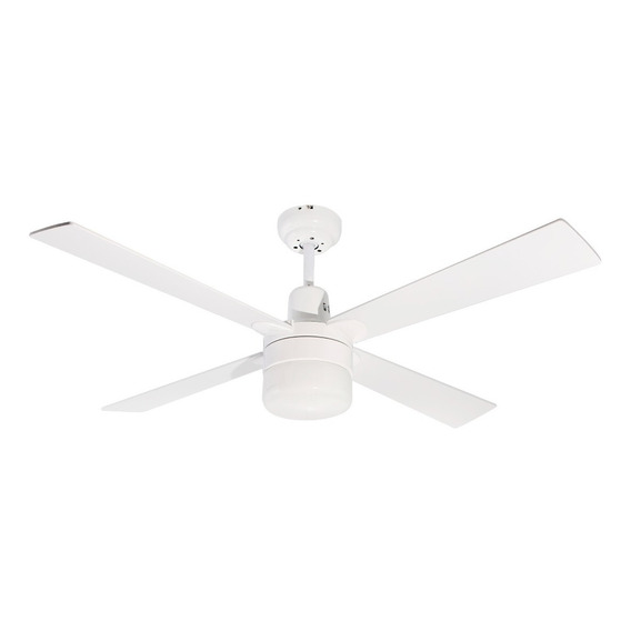 Ventilador De Techo 48 Blanco 60w 4 Aspas 1 Luz E27 