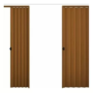 Puerta Plegable De Pvc Color Marron 1.10x2,10 Color Marrón Oscuro