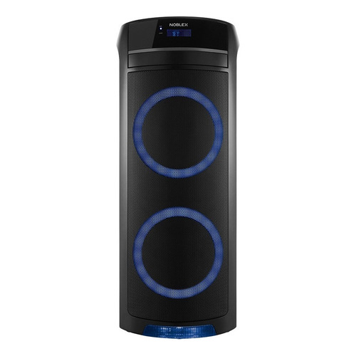 Parlante Torre Noblex Mnt390 Tower System Bluetooth Luces Color Negro