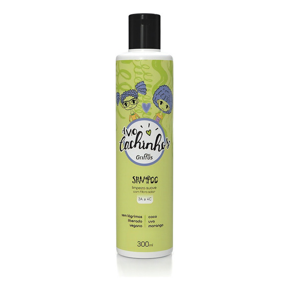 Shampoo Cabello Rizado Amo Cachitos Niños Griffus Brasil 