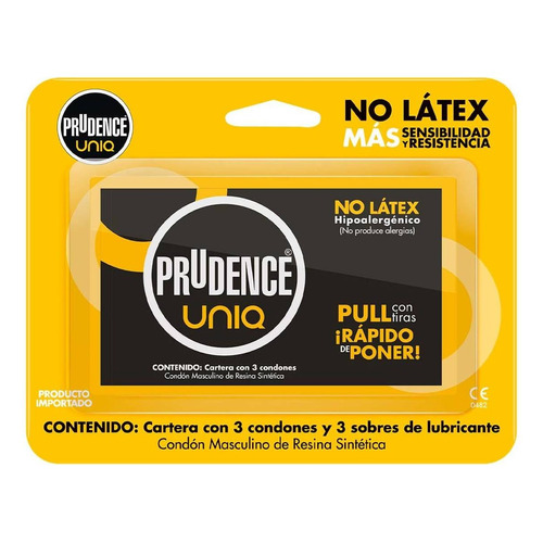 Condones Sin Látex Prudence Uniq 3 Condones