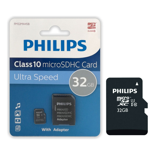 Tarjeta Micro Sd Xc Class 10 - 32 Gb Philips