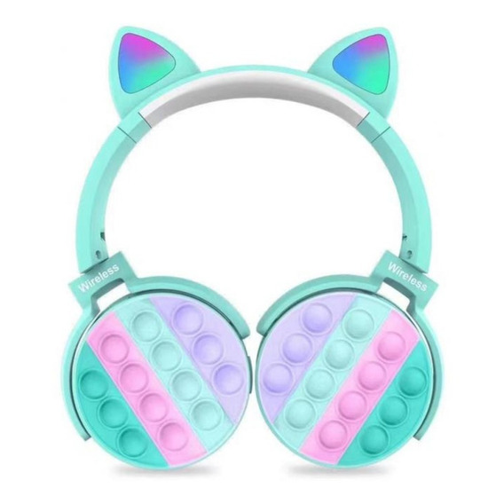 Auriculares Pop It Con Orejas Y Luces Divertidos  Bluetooth