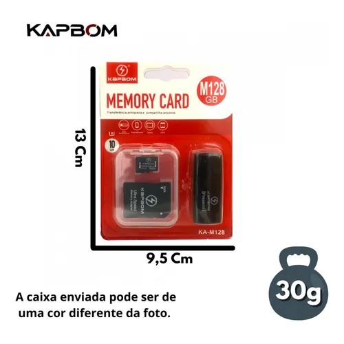 Cartão De Memória Adaptador Sd Pendrive 128gb Kapbom Ka-m128