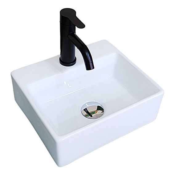 Arenci-pack Lavabo Pared Mod. Petit - Cn Negro 33x29x11 Cms.