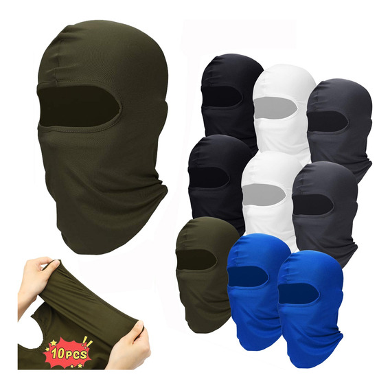 10 Pack Balaclava Full Pasamontañas Táctico Bandana Moto