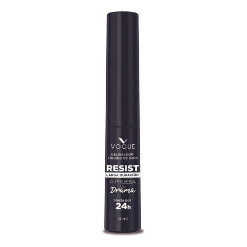 Delineador Líquido Resist Vogue 4 Ml Color Negro Efecto Mate