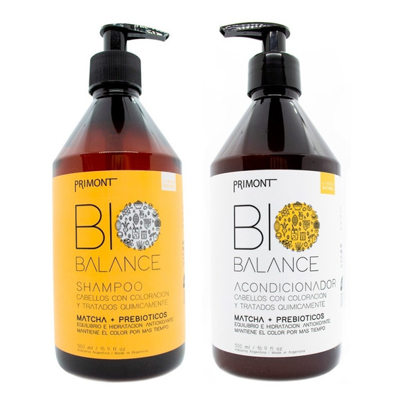 Primont Bio Balance Shampoo + Enjuague Vegano Pelo Teñido 6c