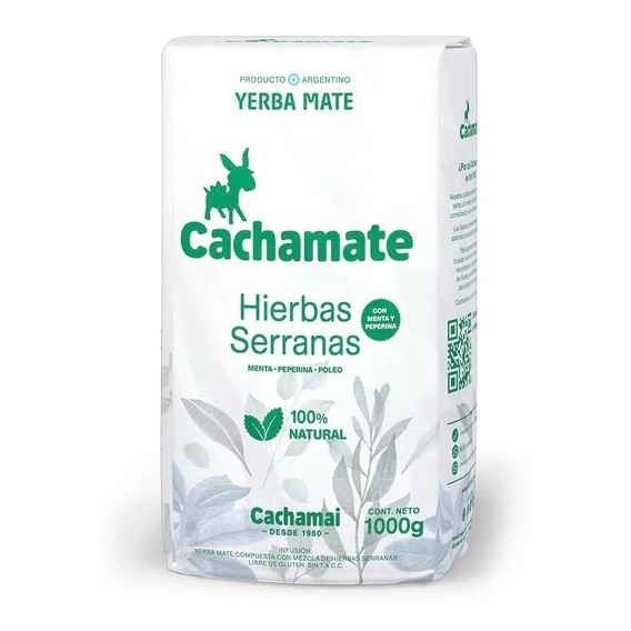 Yerba Cachamate Hierbas Serranas Menta Peperina 1kg Rinde +