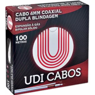 Cabo Coaxial Udi Cftv 100 Metros Dupla Blindagem