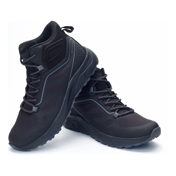 Zapatilla De Trekking Negra Meseta Hombres Atomik