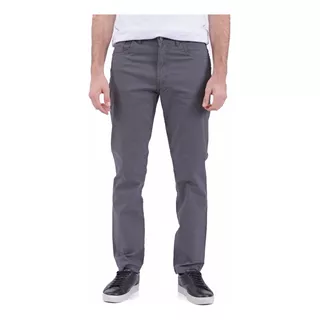 Pantalón Hombre Bravo Jeans De Gabardina Gris T. 40 Al 54