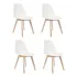 Juego De Comedor Mesa Eames + 4 Sillas Estocolmo Tu Idea Blanco