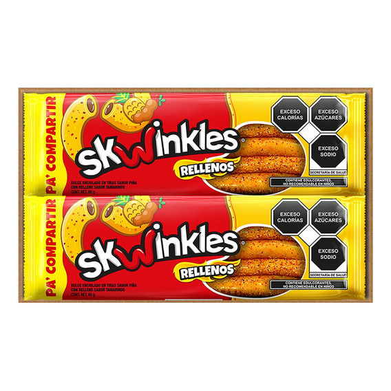 Skwinkles Rellenos 6pack Piña Tamarindo De 60g, 360g