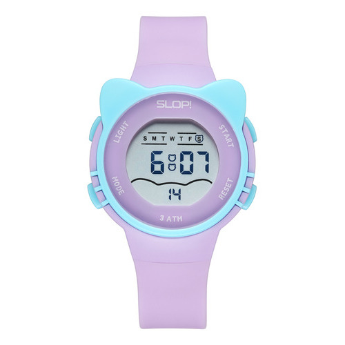 Reloj Infantil Slop Niña Y Niño Moda Digitales Color de la correa Morado