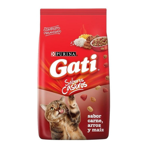 Alimento Gati Recetas Caseras para gato adulto sabor carne, arroz y maíz en bolsa de 15kg