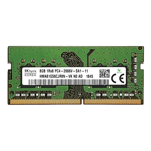 Memoria RAM color verde  8GB 1 SK hynix HMA81GS6CJR8N-VK