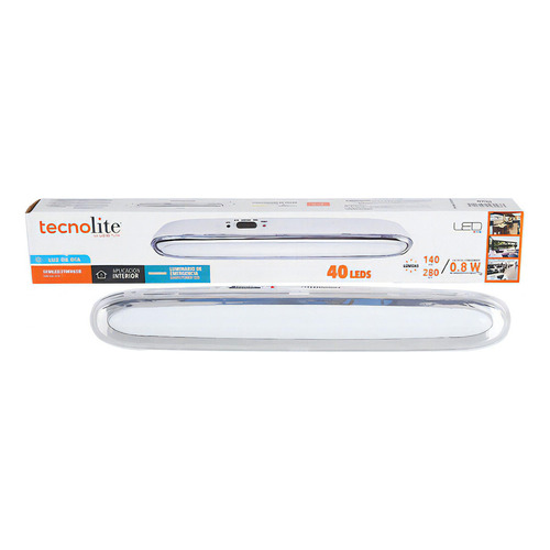 Lámpara Led De Emergencia Recargable 0.8w Luz Día Tecnolite Color Blanco