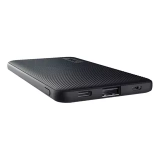 Power Bank Bateria Trust 5000 Mah Usb Usb-c Ultrafino Primo Color Negro