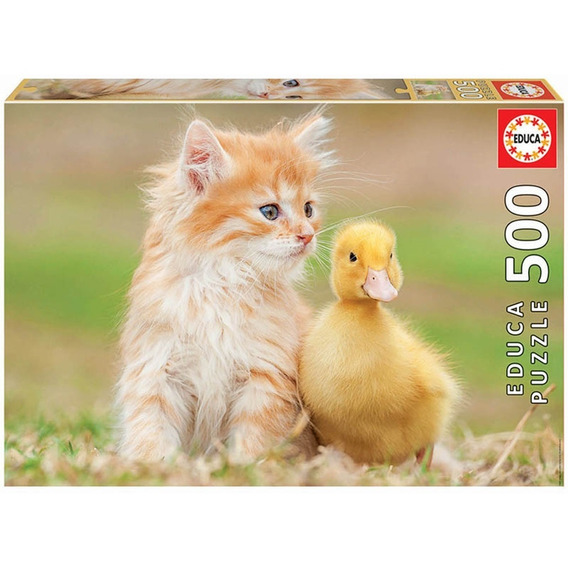 Juego De Mesa Puzzle Educa Amigos Gato Y Patito 500pcs Febo