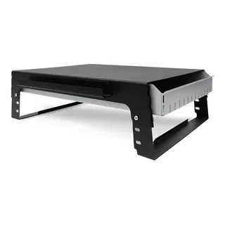 Soporte Eleva Monitor Base Altura Regulable Con Cajon Muett