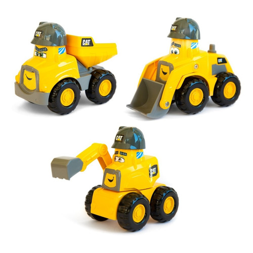 Vehiculo de construcción cat junior crew c/sonido amigos de  Color Amarillo Personaje Construccion