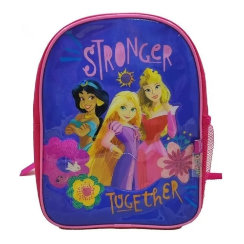 Mochila Disney Princesas Jardín Espalda 12 Pulgadas Wabro! Color Fucsia con Violeta Diseño de la tela Liso